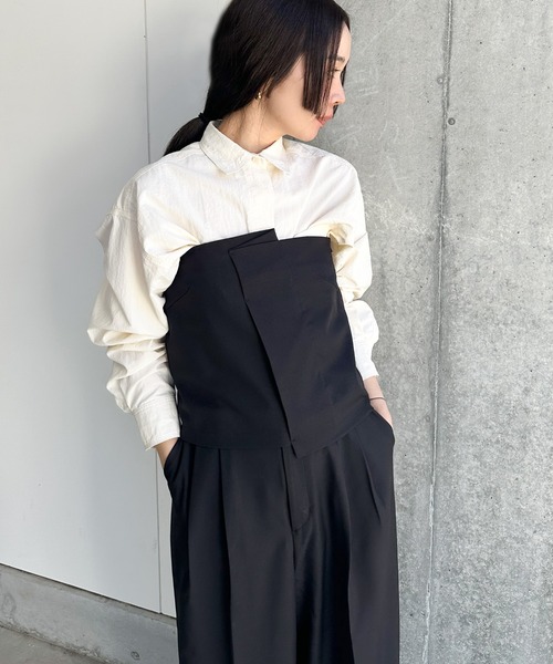 センタープレスタックワイドスラックス（スラックス）｜select MOCA by