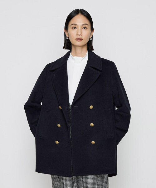 K.T KIYOKO TAKASE（キヨコタカセ）の「【2WAY】アンゴラウール ピーコート（ピーコート・レディース・ダークネイビー/トップグレー/セージグリーン・9号/11号）」の9枚目の写真