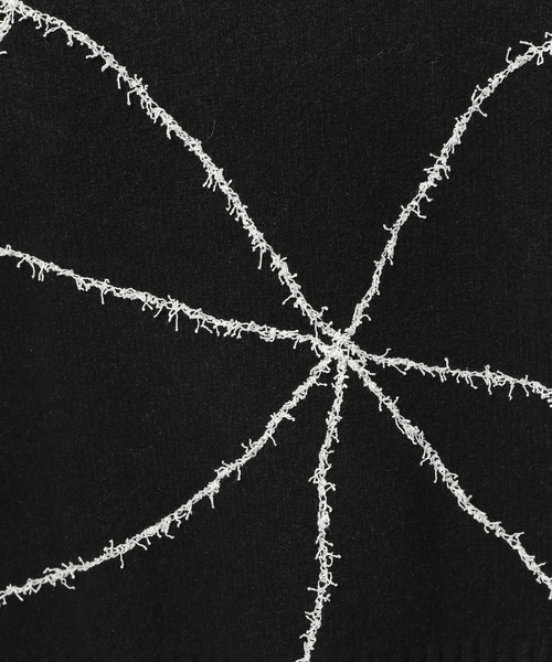 mysty woman（ミスティウーマン）の「線描きリボンニットプルオーバー 292374（ニット/セーター・レディース・ライトグレー/ブラック/ライトブルー/オフホワイト・FREE）」の5枚目の写真