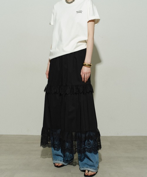 セール】Lace tiered skirt / レースティアードスカート