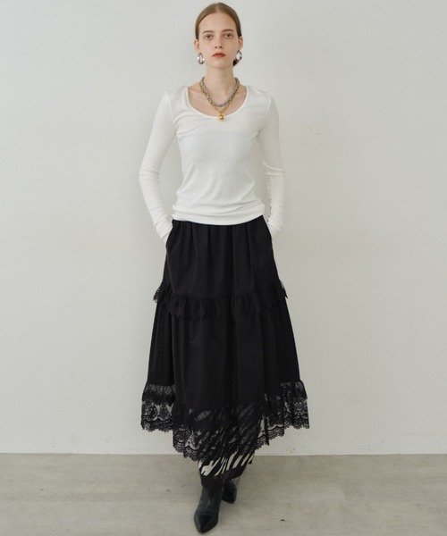 ［yae］Lace tiered skirt / レースティアードスカート Lace tiered skirt / レースティアードスカート（スカート