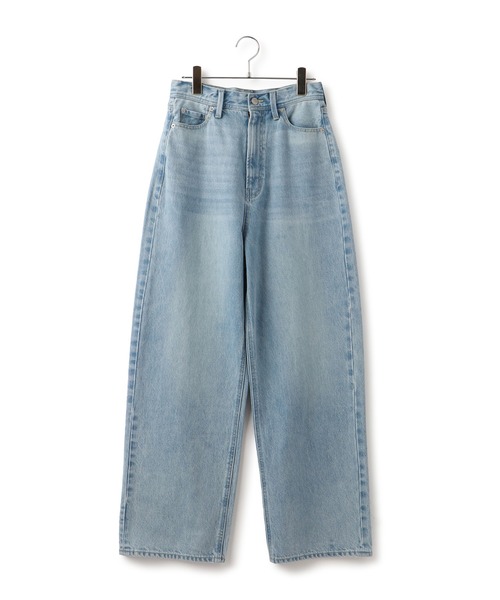 VIS(ビス)の「【洗える】ハイウエストルーズワイドデニム(デニムパンツ・レディース・サックスブルー/ブルー・M/S)」の12枚目の写真