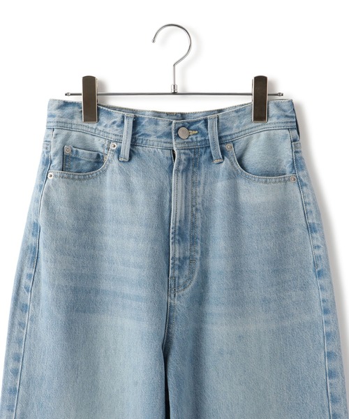 VIS(ビス)の「【洗える】ハイウエストルーズワイドデニム(デニムパンツ・レディース・サックスブルー/ブルー・M/S)」の14枚目の写真
