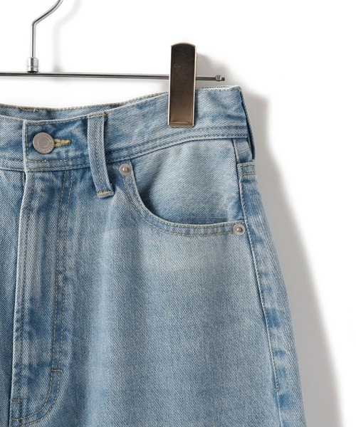 VIS(ビス)の「【洗える】ハイウエストルーズワイドデニム(デニムパンツ・レディース・サックスブルー/ブルー・M/S)」の15枚目の写真