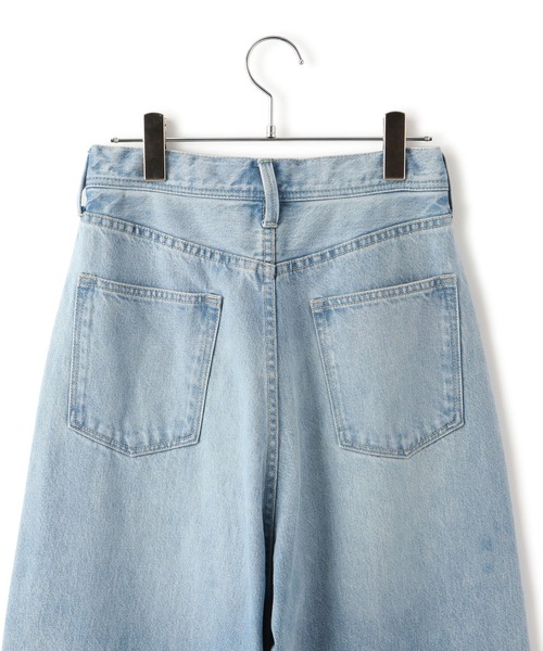 VIS(ビス)の「【洗える】ハイウエストルーズワイドデニム(デニムパンツ・レディース・サックスブルー/ブルー・M/S)」の16枚目の写真