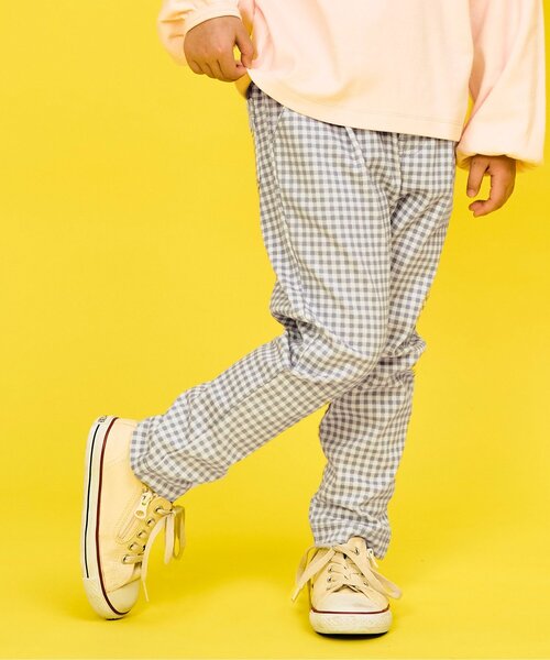 Seraph（セラフ）の「【ジュニア対応】まいにちカットパンツ（その他パンツ・キッズ・ベージュ/チェック/ネイビー/ライトグレー/ブルー/ベビーピンク/エメラルド・80/90/100/110/120/130/140）」の7枚目の写真