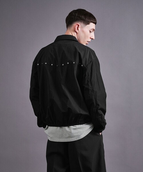 MONKEY TIME（モンキータイム）の「ビンテージライク タフタ アイレット ジップ ジャケット（ブルゾン・メンズ・ブラック/ネイビー・S/M/L/XL）」の19枚目の写真
