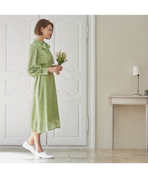 LAURA ASHLEY(ローラアシュレイ)の「【WEB限定/M-LL3サイズ】スワフィールド柄 ワンピース(ワンピース・レディース・ピンク系5/スモーキーグリーン系1・42/40/38)」の16枚目の写真