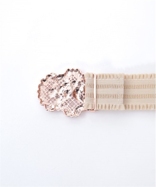 axes femme POETIQUE（アクシーズファムポエティック）の「ガトー・フレーズゴムベルト（ベルト・レディース・ブラウン/キナリ・FREE）」の8枚目の写真