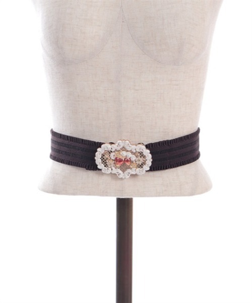 axes femme POETIQUE（アクシーズファムポエティック）の「ガトー・フレーズゴムベルト（ベルト・レディース・ブラウン/キナリ・FREE）」の16枚目の写真