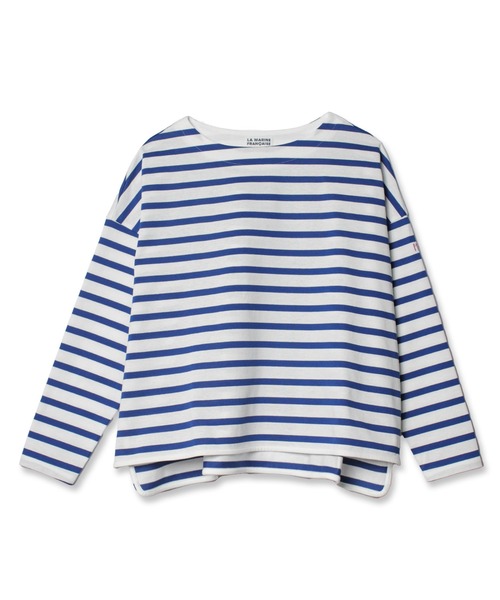 LA MARINE FRANCAISE(マリン フランセーズ)の「バスク天竺別注カラーワイドプルオーバー(Tシャツ/カットソー・レディース・ピンク/ブルー・FREE)」の2枚目の写真