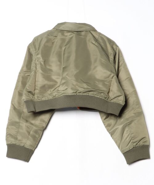 atmos pink（アトモスピンク）の「atmos pink ショート丈 MA-1 (KHAKI)（MA-1・レディース・カーキ・FREE）」の2枚目の写真