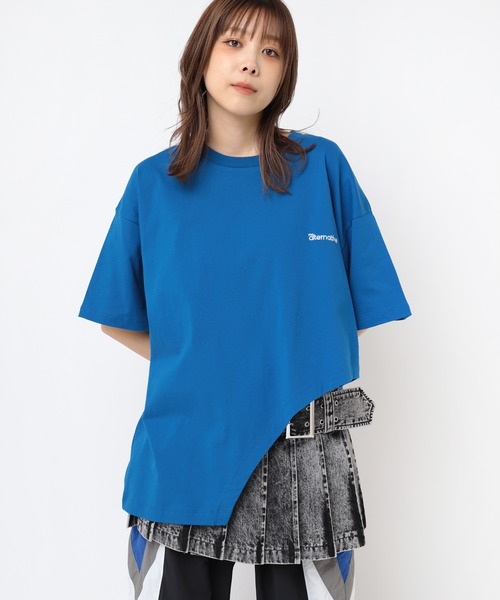 RNA（アールエヌエー）の「M2374 カッティングＢＩＧ　Ｔ（Tシャツ/カットソー・レディース・ホワイト/ブルー/イエロー・MEDIUM）」の3枚目の写真