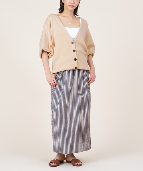 marmors（マルモア）の「【marmors】smooth v/neck cardigan（カーディガン/ボレロ・レディース・ベージュ/ピンク/オフホワイト・36）」の12枚目の写真