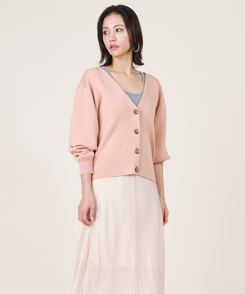 marmors（マルモア）の「【marmors】smooth v/neck cardigan（カーディガン/ボレロ・レディース・ベージュ/ピンク/オフホワイト・36）」の18枚目の写真