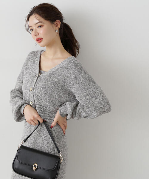 PROPORTION BODY DRESSING（プロポーションボディドレッシング）の「＜Ｅ＞ショートカーデ / 1215177301（ニット/セーター・レディース・グレー/オフホワイト・FREE）」の5枚目の写真