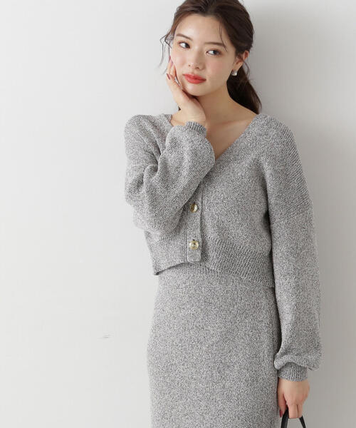 PROPORTION BODY DRESSING（プロポーションボディドレッシング）の「＜Ｅ＞ショートカーデ / 1215177301（ニット/セーター・レディース・グレー/オフホワイト・FREE）」の7枚目の写真