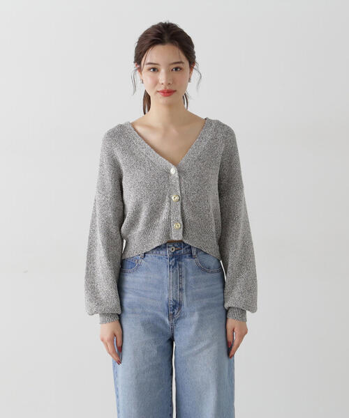 PROPORTION BODY DRESSING（プロポーションボディドレッシング）の「＜Ｅ＞ショートカーデ / 1215177301（ニット/セーター・レディース・グレー/オフホワイト・FREE）」の10枚目の写真