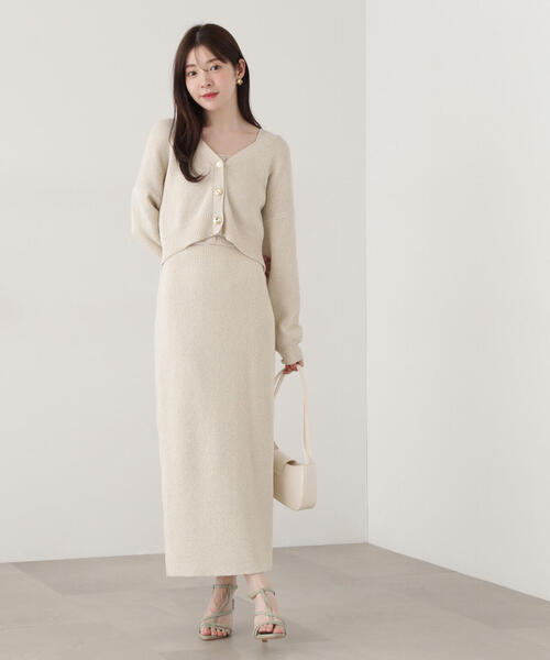 PROPORTION BODY DRESSING（プロポーションボディドレッシング）の「＜Ｅ＞ショートカーデ / 1215177301（ニット/セーター・レディース・グレー/オフホワイト・FREE）」の18枚目の写真