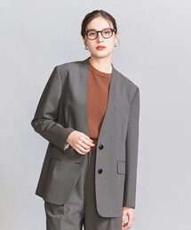 BEAUTY&YOUTH UNITED ARROWS | カットオフ カラーレス ジャケット(ノーカラージャケット)