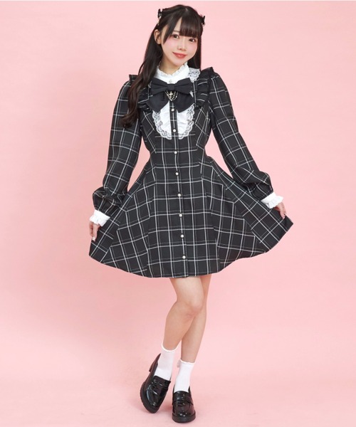 アクセサリーリボンレースフリルワンピース（ワンピース）｜Secret