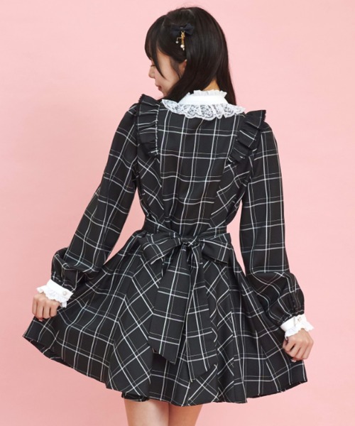 アクセサリーリボンレースフリルワンピース（ワンピース）｜Secret