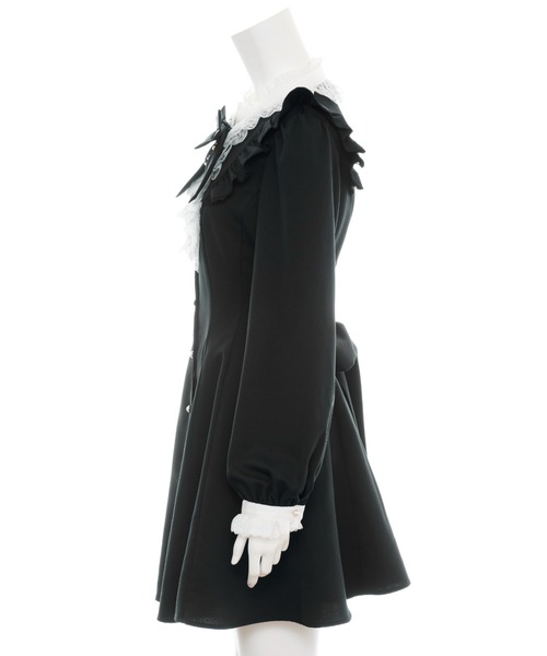 アクセサリーリボンレースフリルワンピース（ワンピース