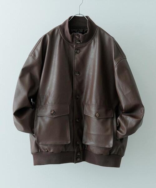 URBAN HILLS G-1 フライトジャケット ラムレザー ライナー 茶 L