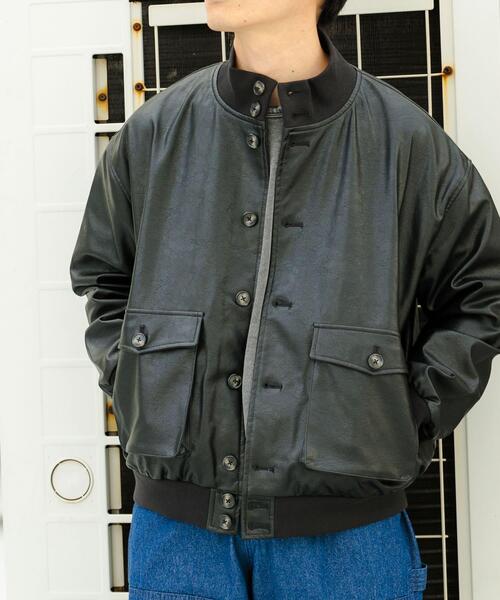 ITEMS URBANRESEARCH（アイテムズ アーバンリサーチ）の「F.L. a-1 フライトジャケット（その他アウター・メンズ・ブラウン/ブラック/ブラウン系その他/ブラック系その他・MEDIUM/LARGE）」の7枚目の写真