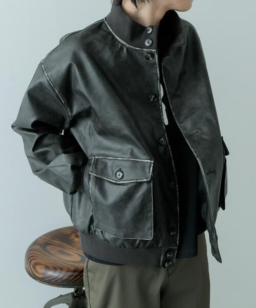 ITEMS URBANRESEARCH(アイテムズ アーバンリサーチ)の「F.L. a-1 フライトジャケット(その他アウター・メンズ・ブラウン/ブラック/ブラウン系その他/ブラック系その他・MEDIUM/LARGE)」の16枚目の写真