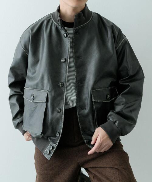 ITEMS URBANRESEARCH(アイテムズ アーバンリサーチ)の「F.L. a-1 フライトジャケット(その他アウター・メンズ・ブラウン/ブラック/ブラウン系その他/ブラック系その他・MEDIUM/LARGE)」の21枚目の写真