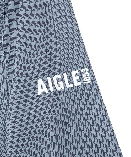 AIGLE（エーグル）の「撥水 パッカブル プリントフーデッドジャケット（ナイロンジャケット・メンズ・ブルー/ブラック・L/M/S/XL）」の15枚目の写真