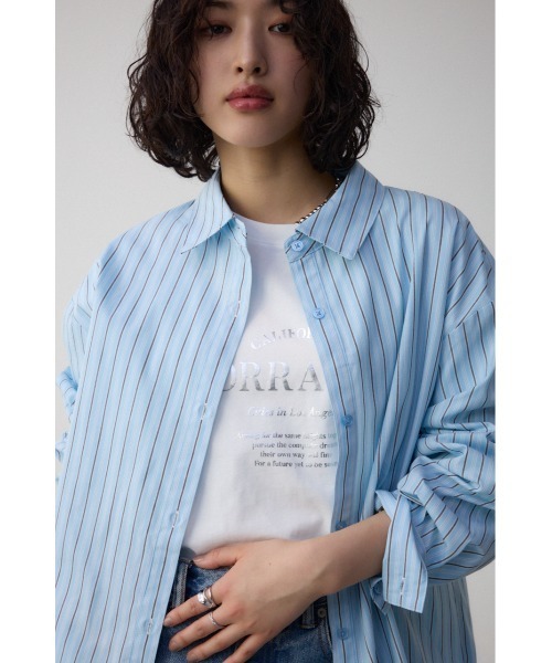 AZUL by moussy（アズールバイマウジー）の「3WAYデザインシャツ（シャツ/ブラウス・レディース・ブルー系その他/ブラック系その他/ピンク系その他・FREE）」の17枚目の写真