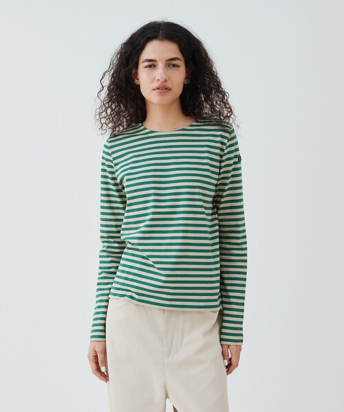 Le Minor(ルミノア)の「【別注】Le minor ロングスリーブ ボーダー カットソー(Tシャツ/カットソー・レディース・ネイビー/カーキ/グレー系その他・FREE)」の5枚目の写真