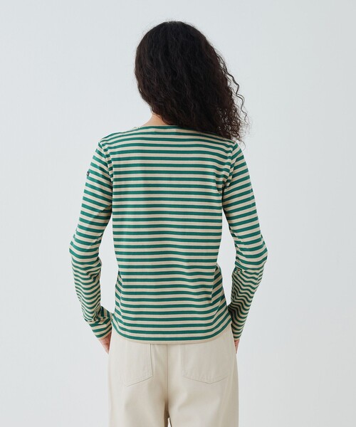 Le Minor(ルミノア)の「【別注】Le minor ロングスリーブ ボーダー カットソー(Tシャツ/カットソー・レディース・ネイビー/カーキ/グレー系その他・FREE)」の7枚目の写真