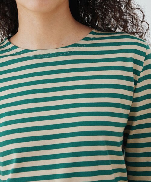 Le Minor(ルミノア)の「【別注】Le minor ロングスリーブ ボーダー カットソー(Tシャツ/カットソー・レディース・ネイビー/カーキ/グレー系その他・FREE)」の8枚目の写真