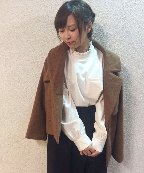 Kastane（カスタネ）の「ハイネックブラウスPO（シャツ/ブラウス・レディース・カーキ/ベージュ/キャメル・FREE）」の4枚目の写真