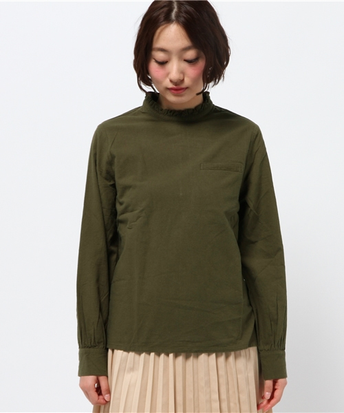 Kastane（カスタネ）の「ハイネックブラウスPO（シャツ/ブラウス・レディース・カーキ/ベージュ/キャメル・FREE）」の5枚目の写真