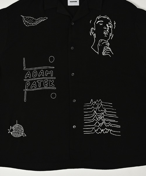 ADAM PATEK(アダムパテック)の「ADAMPATEK/mad embroidery short sleeve shirt/刺繍入りドレープ半袖シャツ(シャツ/ブラウス・メンズ・ホワイト/ブラック・1/2)」の17枚目の写真
