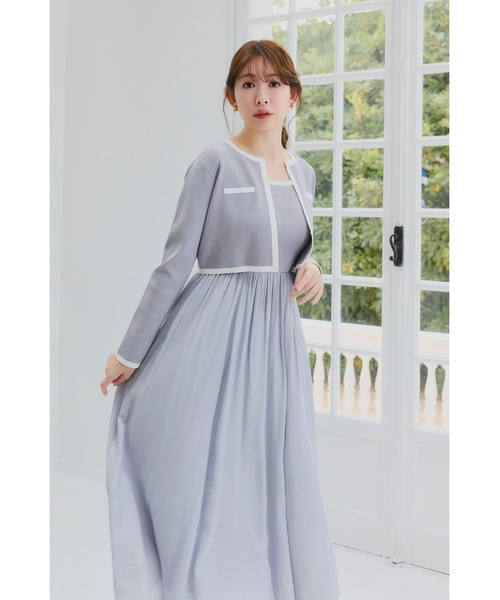 Bicolor Knit Dress Set(ワンピース)|Her lip to(ハーリップトゥー Bicolor Knit Dress Set(ワンピース)|Her lip to(ハーリップトゥー