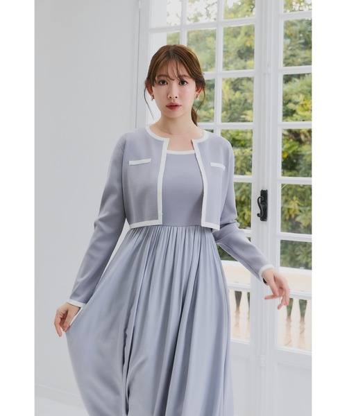 ワンピース herlipto Bicolor Knit Dress Set Bicolor Knit Dress Set（ワンピース）｜Her lip to（ハーリップトゥー