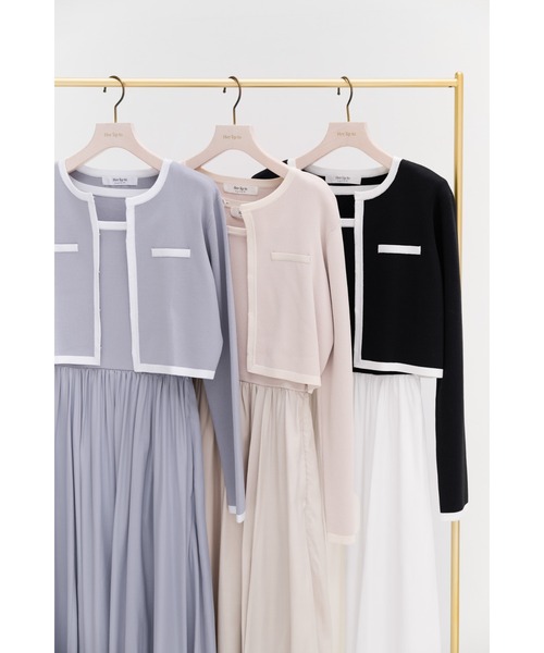 Bicolor Knit Dress Set（ワンピース）｜Her lip to（ハーリップトゥー
