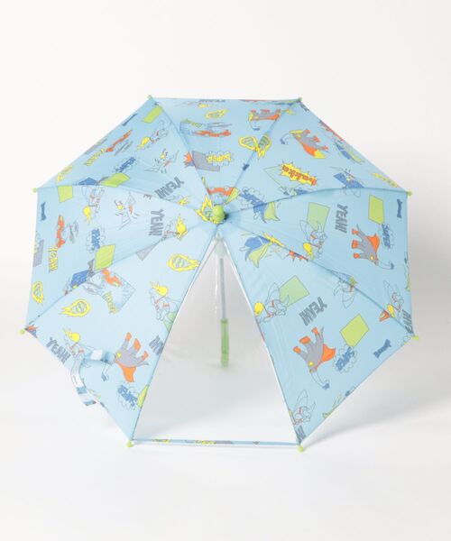 Ribbon hakka kid's（リボンハッカキッズ）の「スーパーディノヒーロープリント傘（長傘・キッズ・サックスブルー・S/M/L）」の2枚目の写真