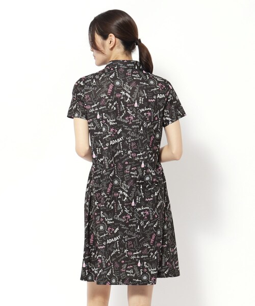 adabat（アダバット）の「UVカット/吸水速乾 クールコアサマープリントワンピース（ワンピース・レディース・ピンク系5/ブラック系その他・38/40/42）」の3枚目の写真