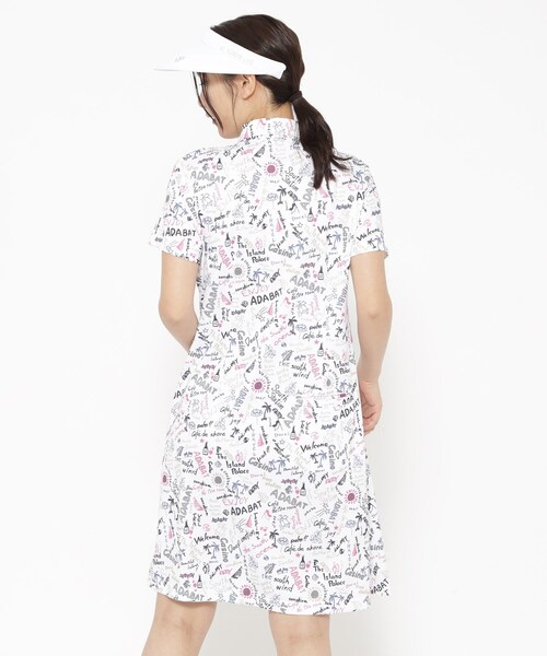 adabat（アダバット）の「UVカット/吸水速乾 クールコアサマープリントワンピース（ワンピース・レディース・ピンク系5/ブラック系その他・38/40/42）」の7枚目の写真