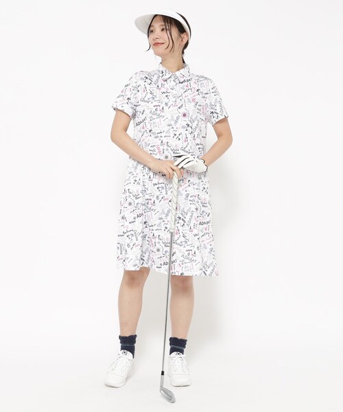 adabat（アダバット）の「UVカット/吸水速乾 クールコアサマープリントワンピース（ワンピース・レディース・ピンク系5/ブラック系その他・38/40/42）」の9枚目の写真