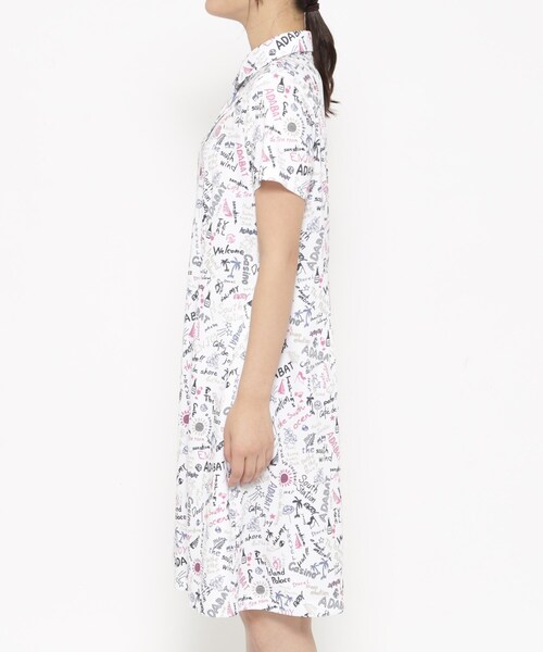 adabat（アダバット）の「UVカット/吸水速乾 クールコアサマープリントワンピース（ワンピース・レディース・ピンク系5/ブラック系その他・38/40/42）」の12枚目の写真