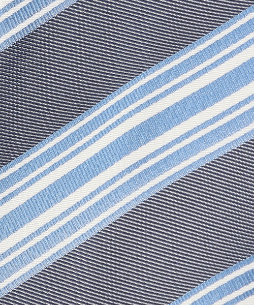 FRANCO BASSI（フランコバッシ）の「FRANCO BASSI (フランコ バッシ)マルチストライプタイ U25EE14（ネクタイ・メンズ・ネイビー/ダークブルー・FREE）」の6枚目の写真