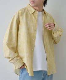 シフォンツイルインクジェット長袖シャツ
