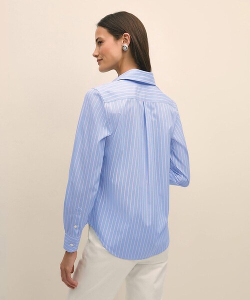 スーピマコットンストレッチ ストライプシャツ Classic Fit ノンアイロン スーピマコットンストレッチ ストライプシャツ